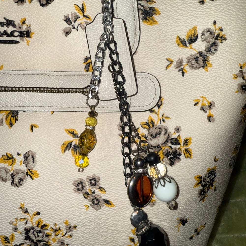 Coach Taylor Tote Yellow & Gray Floral Cream bag 💛🩶 - Picture 8 of 16